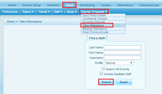 can a teacher search a student